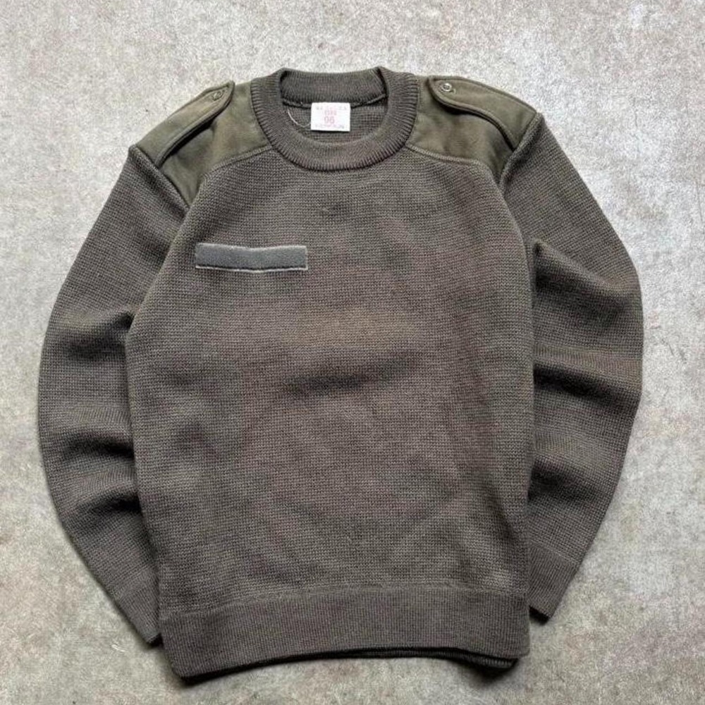 Vintage 80s St. James green French military sweater Mens Size Medium